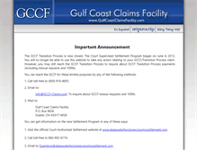 Tablet Screenshot of cert.gulfcoastclaimsfacility.com